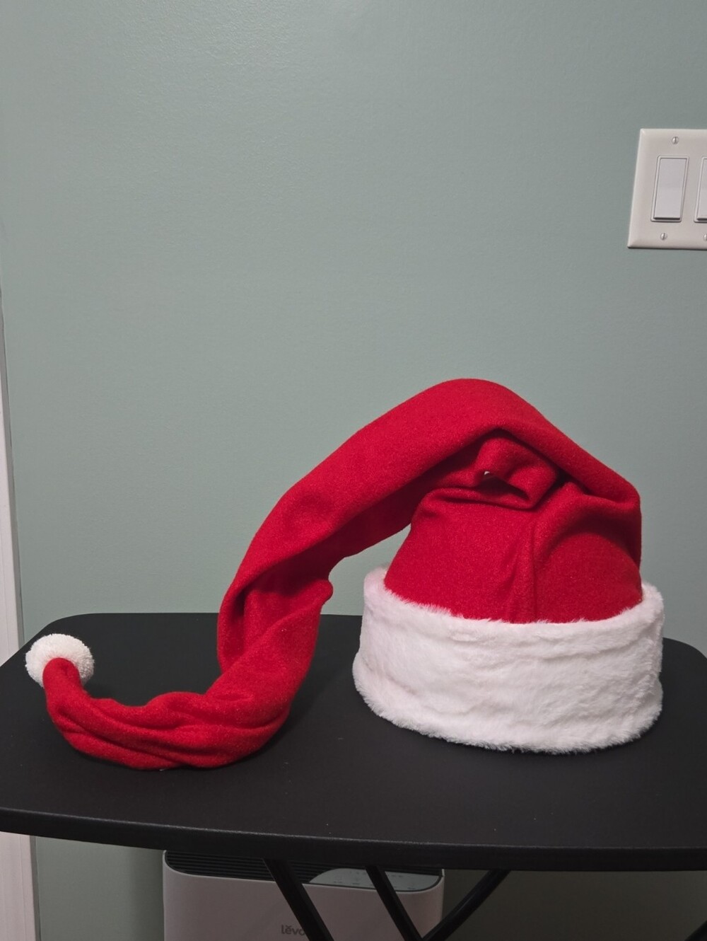 Kirklands Red Santa Stocking Cap with White Faux Fur Cuff Tree Topper